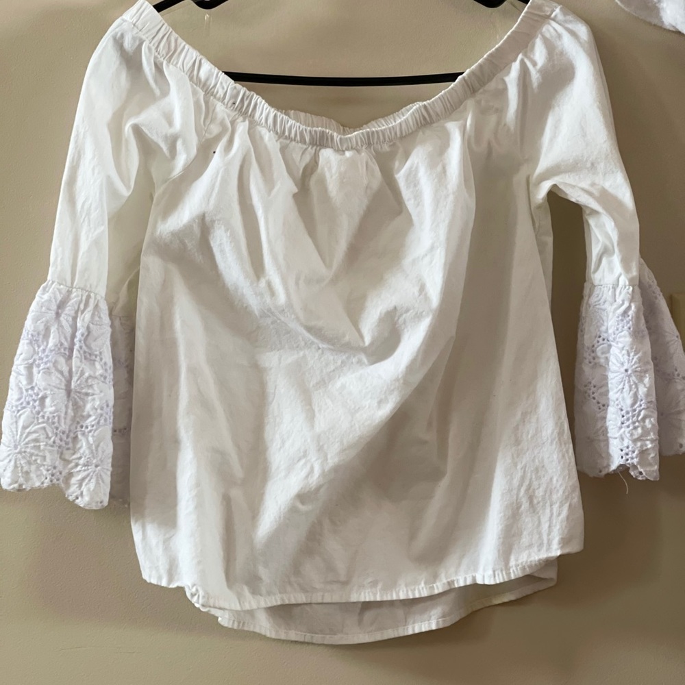 White off the shoulder top